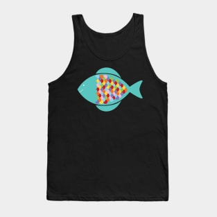 Rainbow fish Tank Top